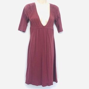 Element Brand Maroon Empire Waist Dress